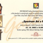 2003 Spectrum Art v Prahe pozvanka
