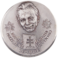 President of the Slovak Republic Rudolf Schuster Big Silver plaque